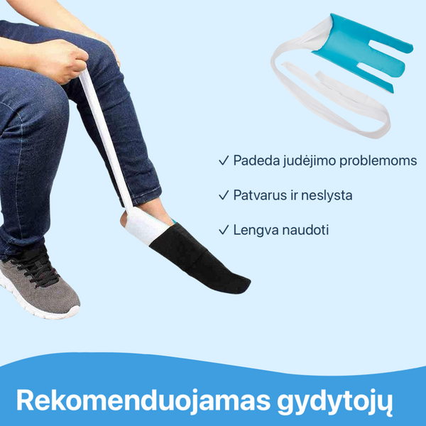 Ortopedinis kojinių traukiklis - daugiau jokio lankstymosi, skausmo ir diskomforto