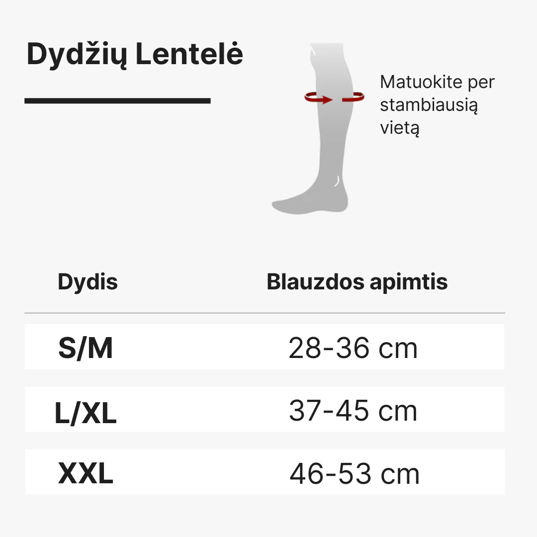 Kompresinės kojinės 15–20 mmHg –  Lengvos Kojo﻿s Be Skausmo Ir Tinimo